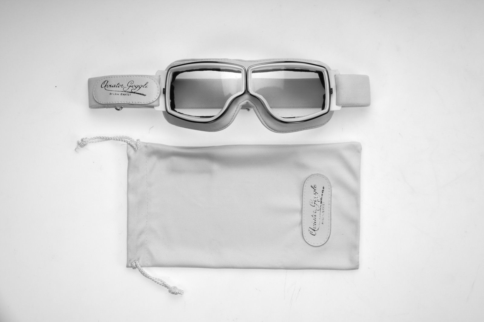 Aviator Retro Pilot T2 Optical Goggles - White Leather - Davida Motorcycle helmets - 6