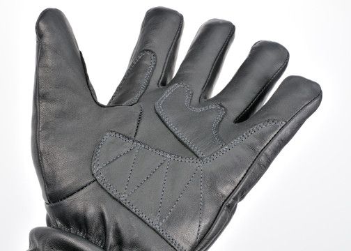 Davida Black Leather Motorcycle Glove - Men's Touring - waterproof Davida Motorcycle helmets - 3