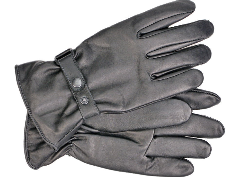 Davida Motorcycle Glove - Black Leather Shorty