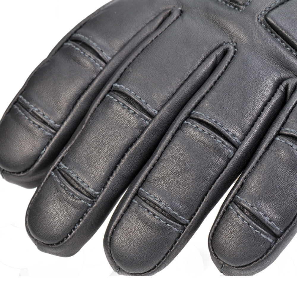 Davida Black Leather Motorcycle Glove - Winter - waterproof-warm Davida Motorcycle helmets