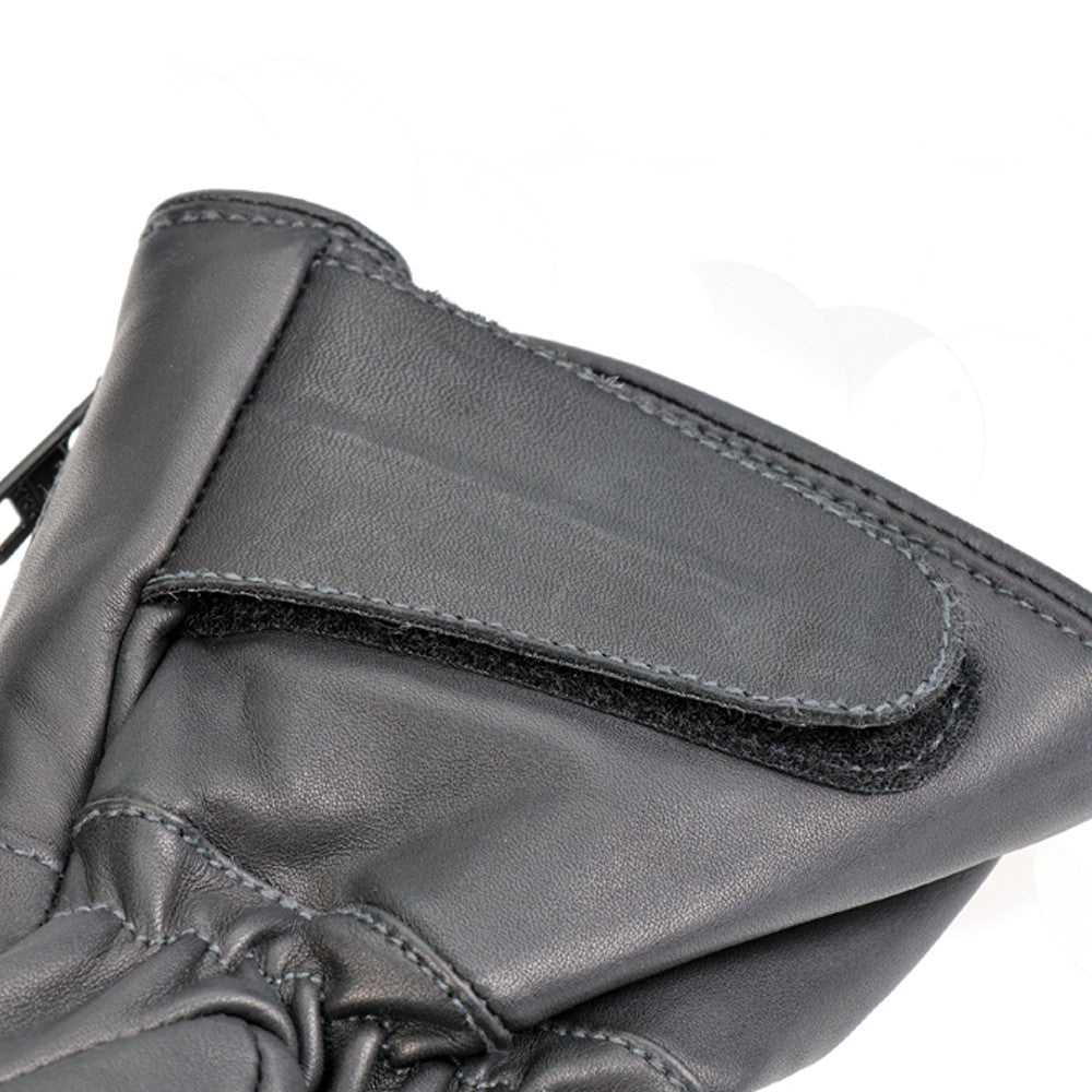 Davida Black Leather Motorcycle Glove - Winter - waterproof-warm Davida Motorcycle helmets
