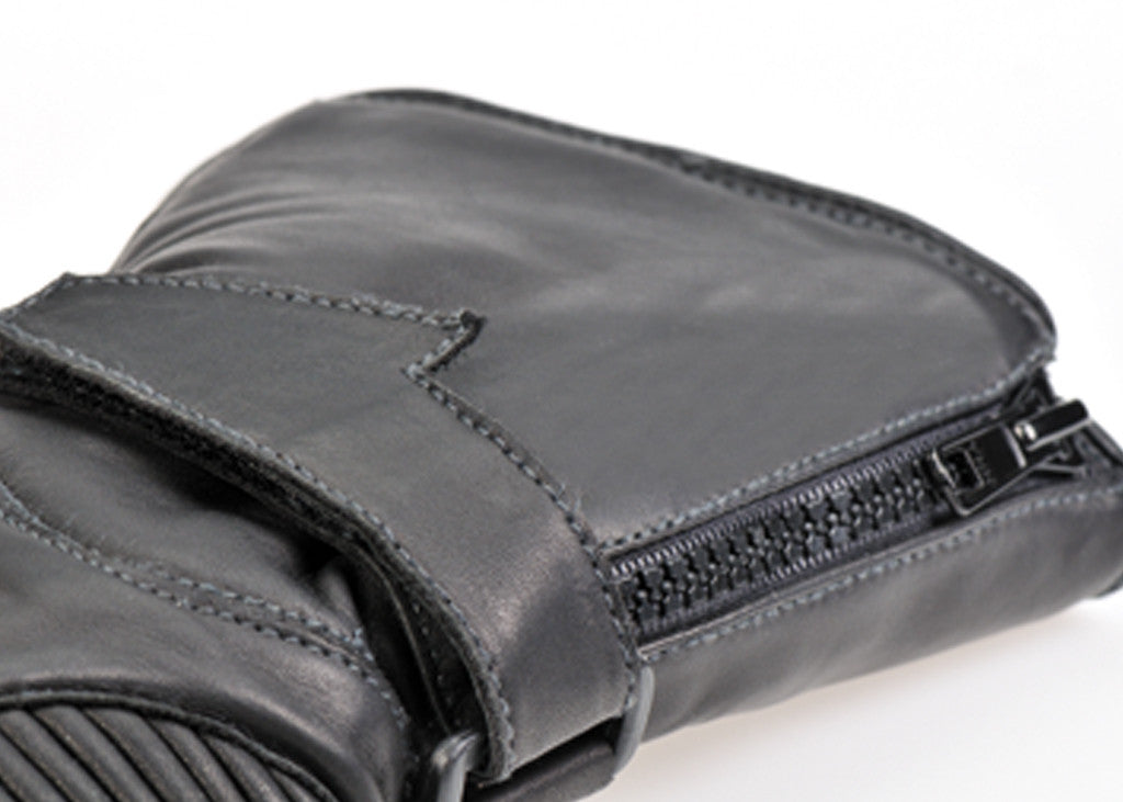 Davida Black Leather Motorcycle Glove - Winter - waterproof-warm Davida Motorcycle helmets