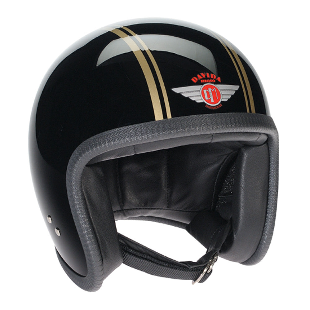 90228 - Black Gold PS Davida Speedster Helmet - Davida Motorcycle helmets - 1