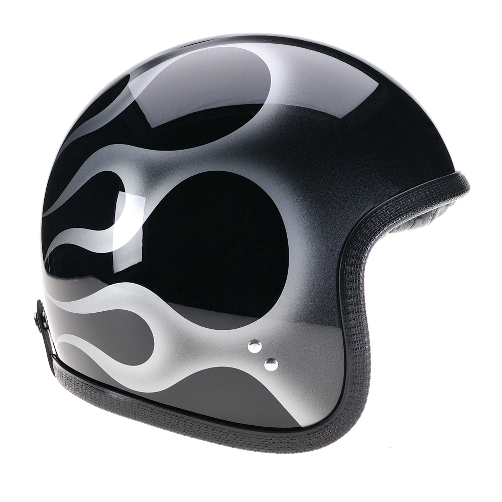 93533-gloss-Black-Silver-Flames-Davida-Speedster-v3-motorcycle-Helmet-DOT-ECER2205-open-face-low-profile