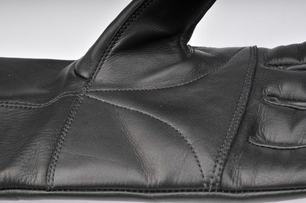 Davida Leather Motorcycle Glove - Black Mens Racer - Davida Motorcycle helmets - 3
