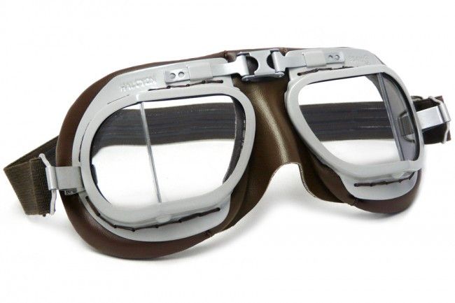 Halcyon Goggles Mk 8 Service  - Brown PVC - Davida Motorcycle helmets